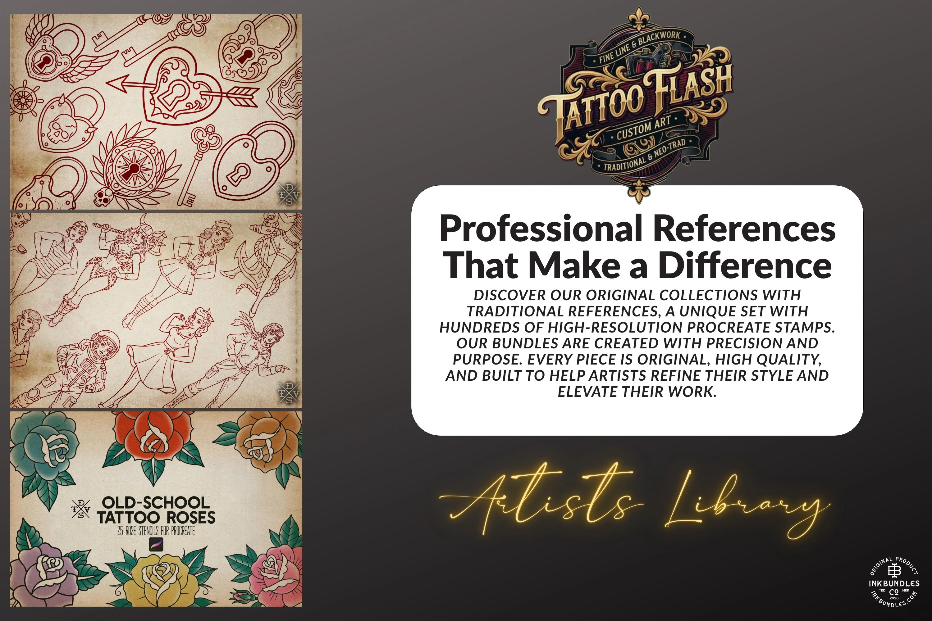 Traditional Tattoo Art vol.3 - custom art, Procreate Stencils (Digital Download)