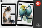 Procreate Watercolor Brush Set: AquaSoft + Studio, Realistic Canvas Textures (Digital Download)