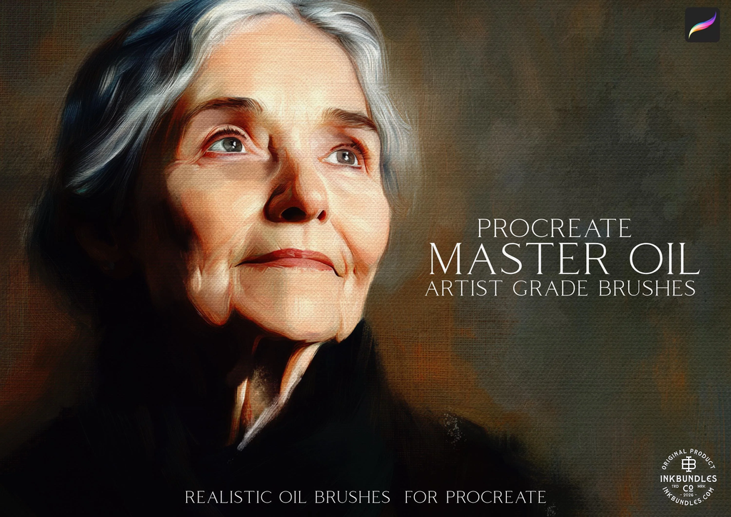 Master Oil Procreate Brush Set: 66 Custom Brushes, 4 Canvases (Digital Download)