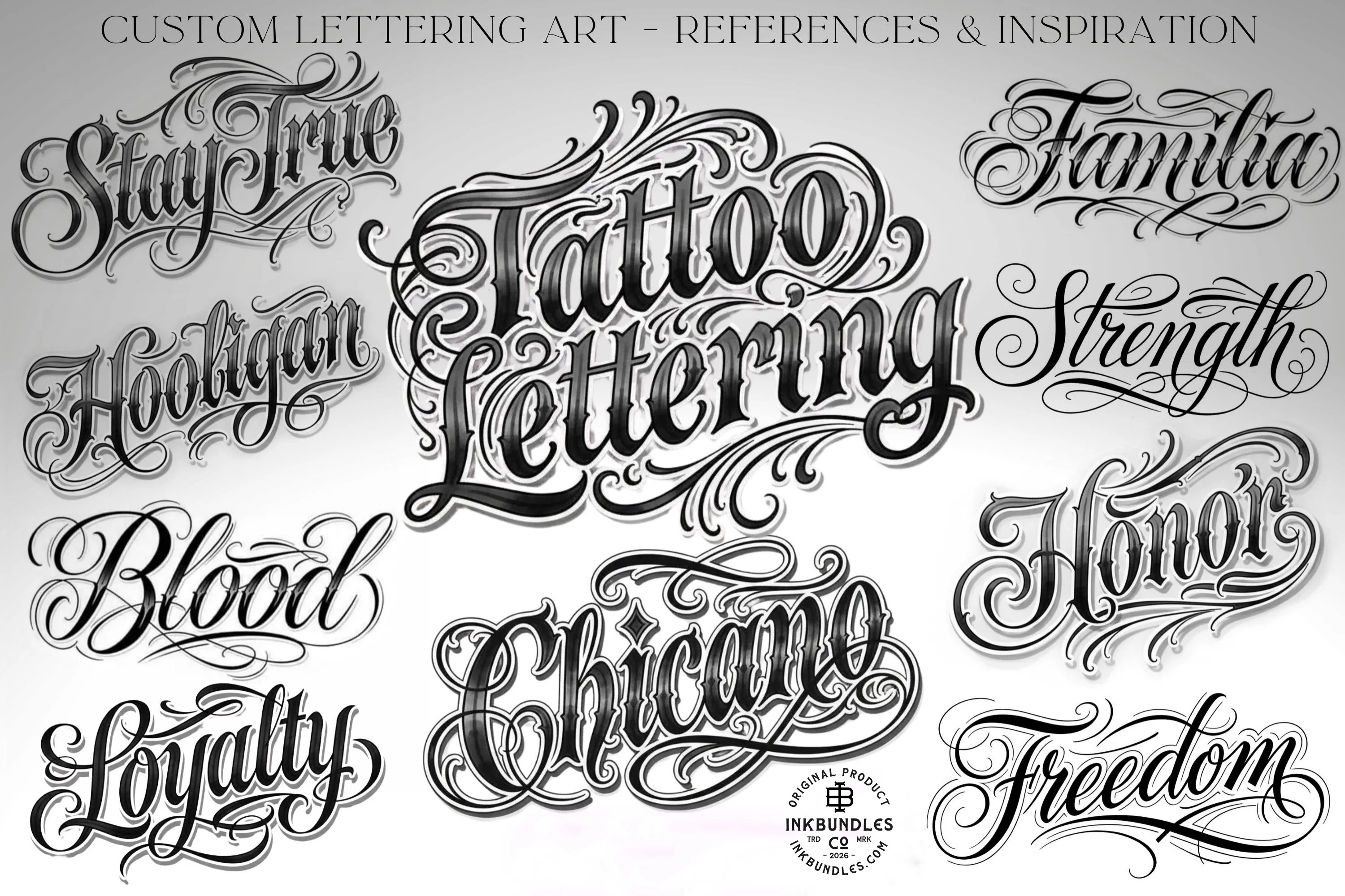 Chicano Text Designs & Lettering kit, Procreate Stamp Brushes (Digital Download)