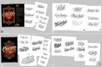 PDF, Chicano vol.1 & vol.2, Tattoo lettering art, E-book 200+ custom designs (Digital Download)