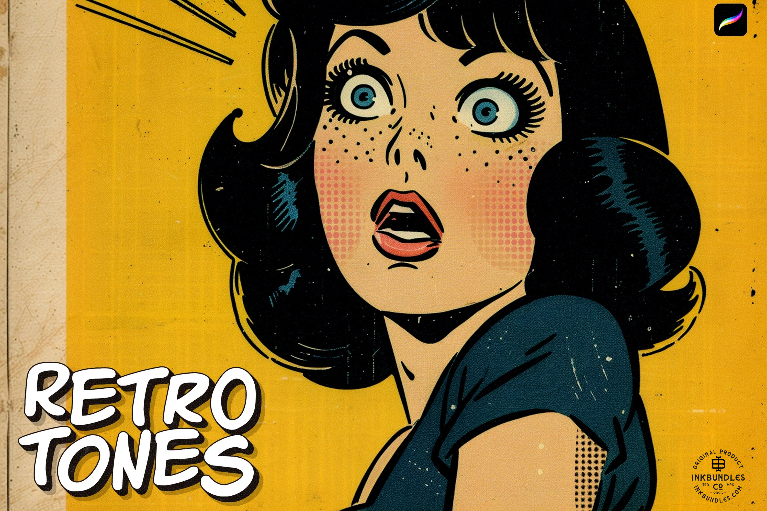 Procreate ~ Retro Tones, Pop art in Procreate (Digital Download)