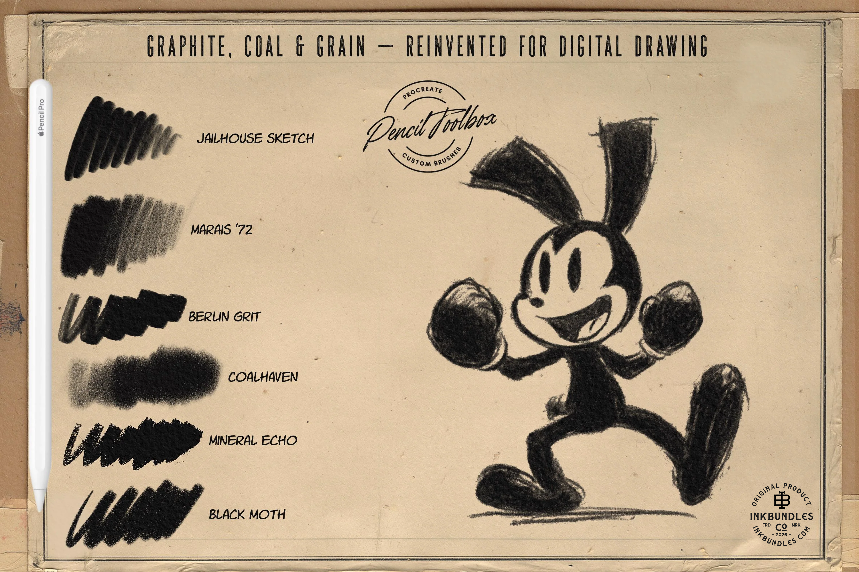 Procreate, The Pencil Toolbox, authentic custom built brushes for Procreate (Digital Download)