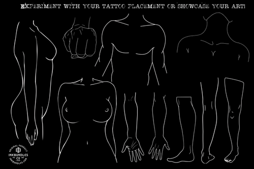Body templates / tattoo placement for Procreate (Digital Download)