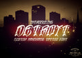 Detroit custom tattoo font (Digital Download)