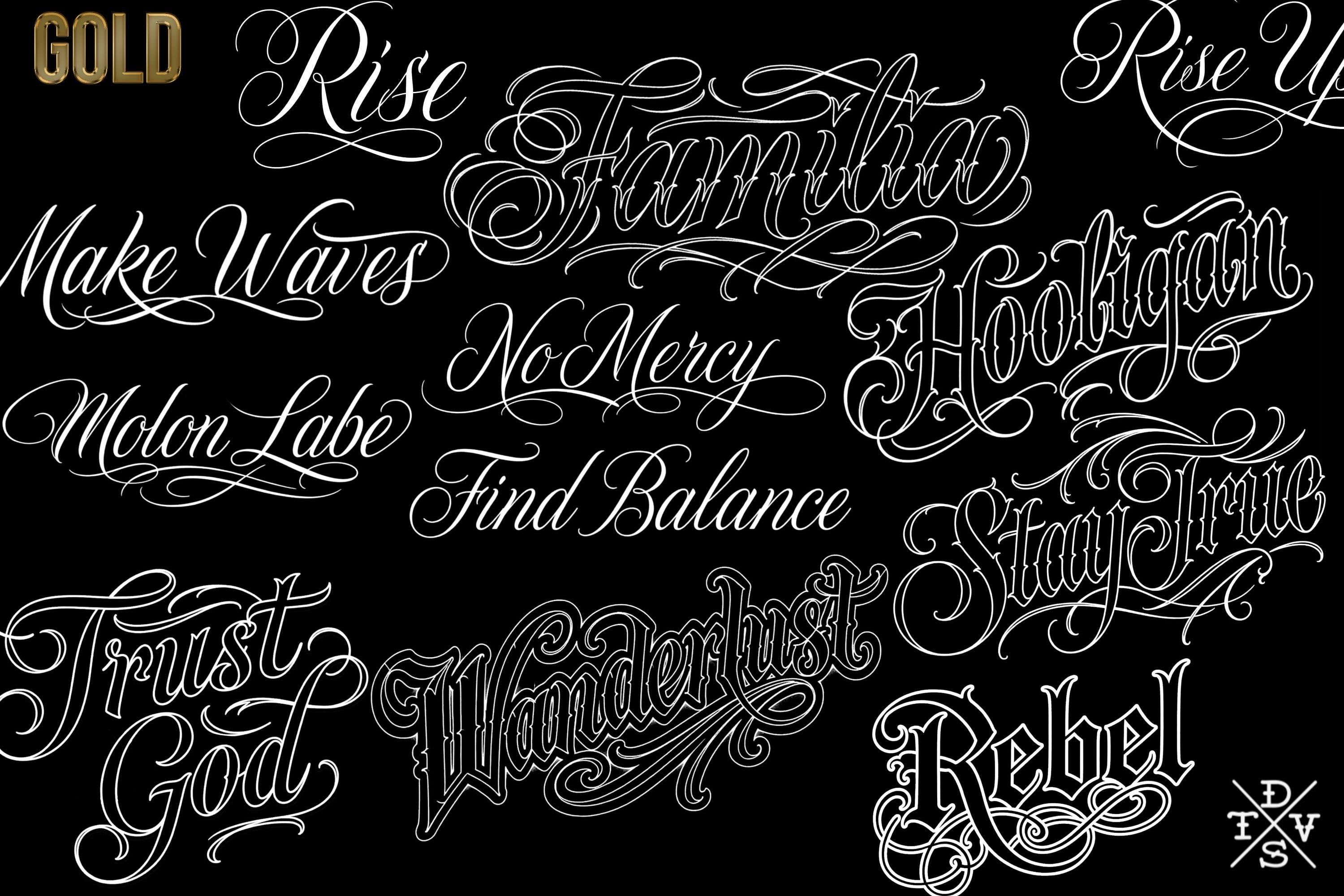 Chicano Text Designs & Lettering kit, Procreate Stamp Brushes (Digital Download)