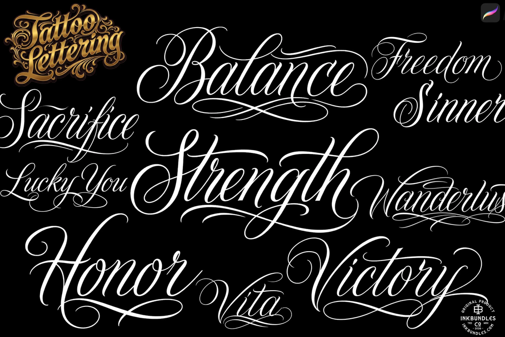 PDF, Chicano vol.1 & vol.2, Tattoo lettering art, E-book 200+ custom designs (Digital Download)