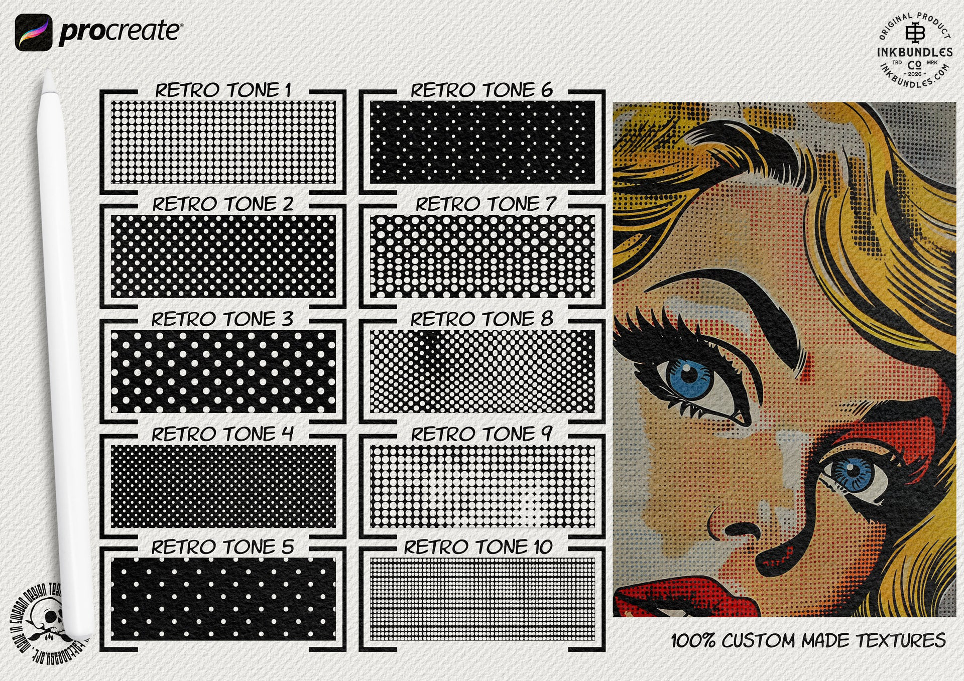 Procreate ~ Retro Tones, Pop art in Procreate (Digital Download)