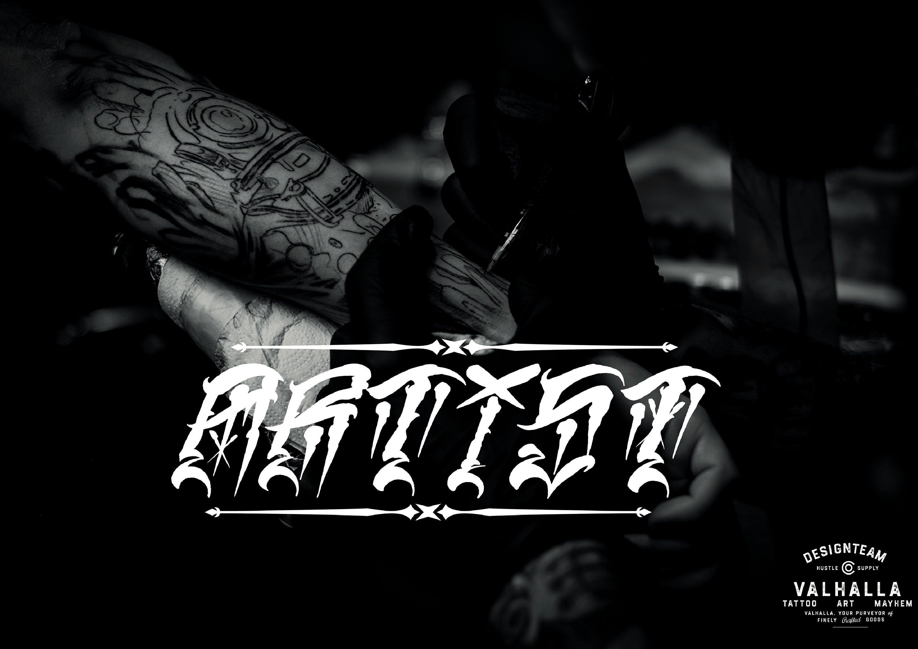Detroit custom tattoo font