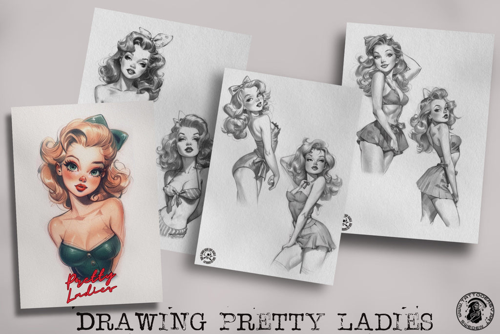 Pretty Ladies / Tattoo flash pdf book