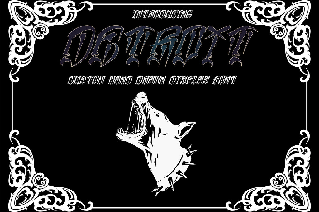 Detroit custom tattoo font (Digital Download)