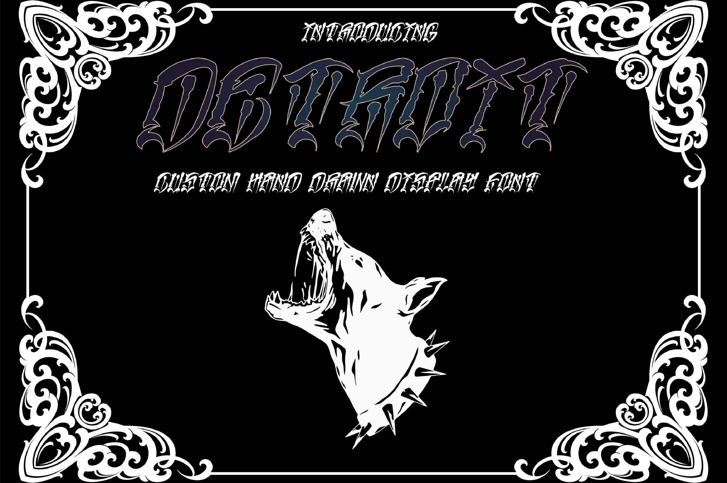 Detroit custom tattoo font