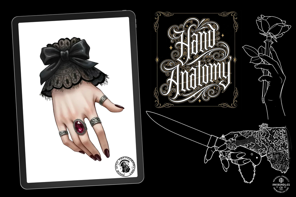 Procreate Hand Reference Stamps: 150+ Designs (Digital Download)