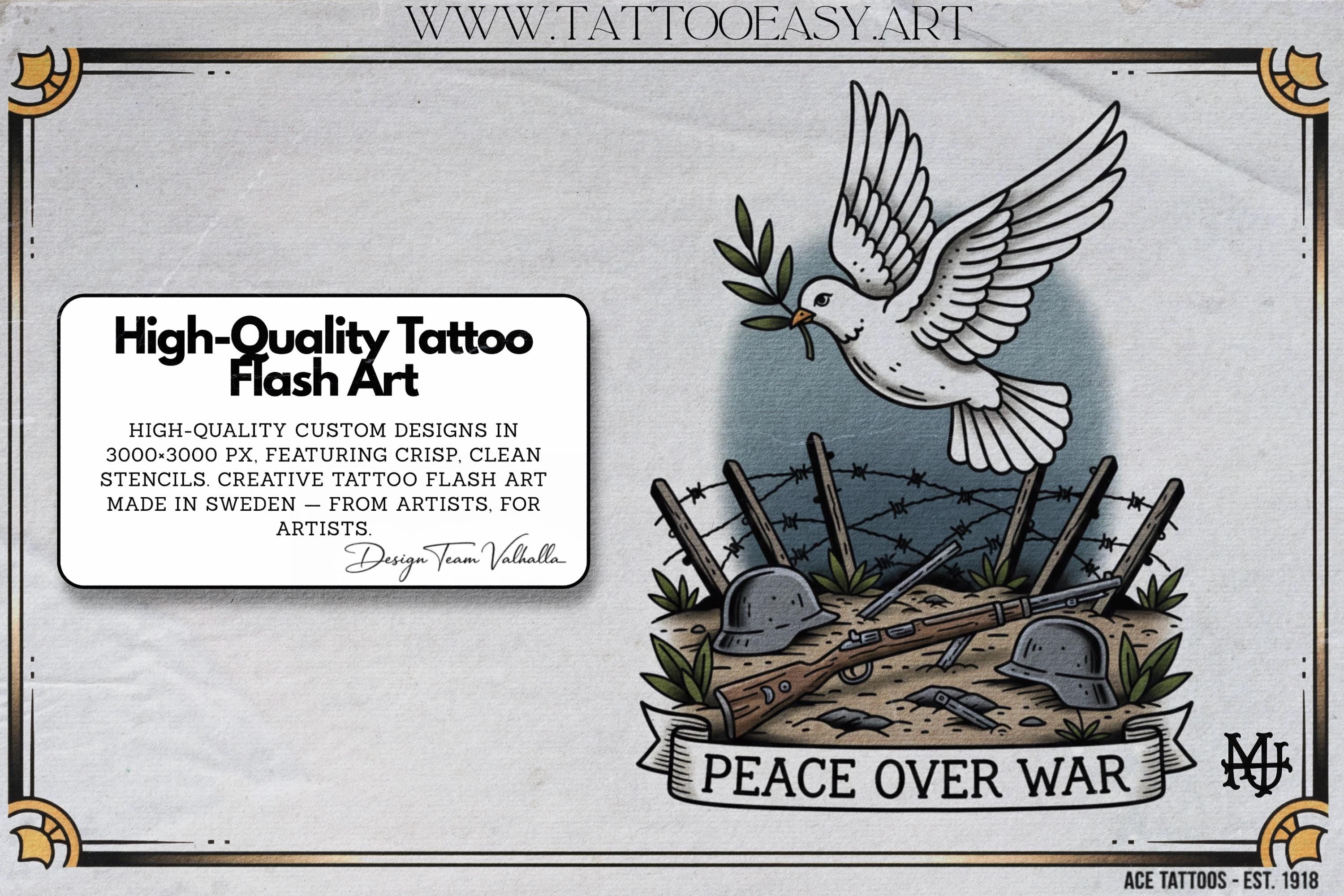 War Tattoo Stencils, 150+ designs, Procreate WW1 Art (Digital Download)