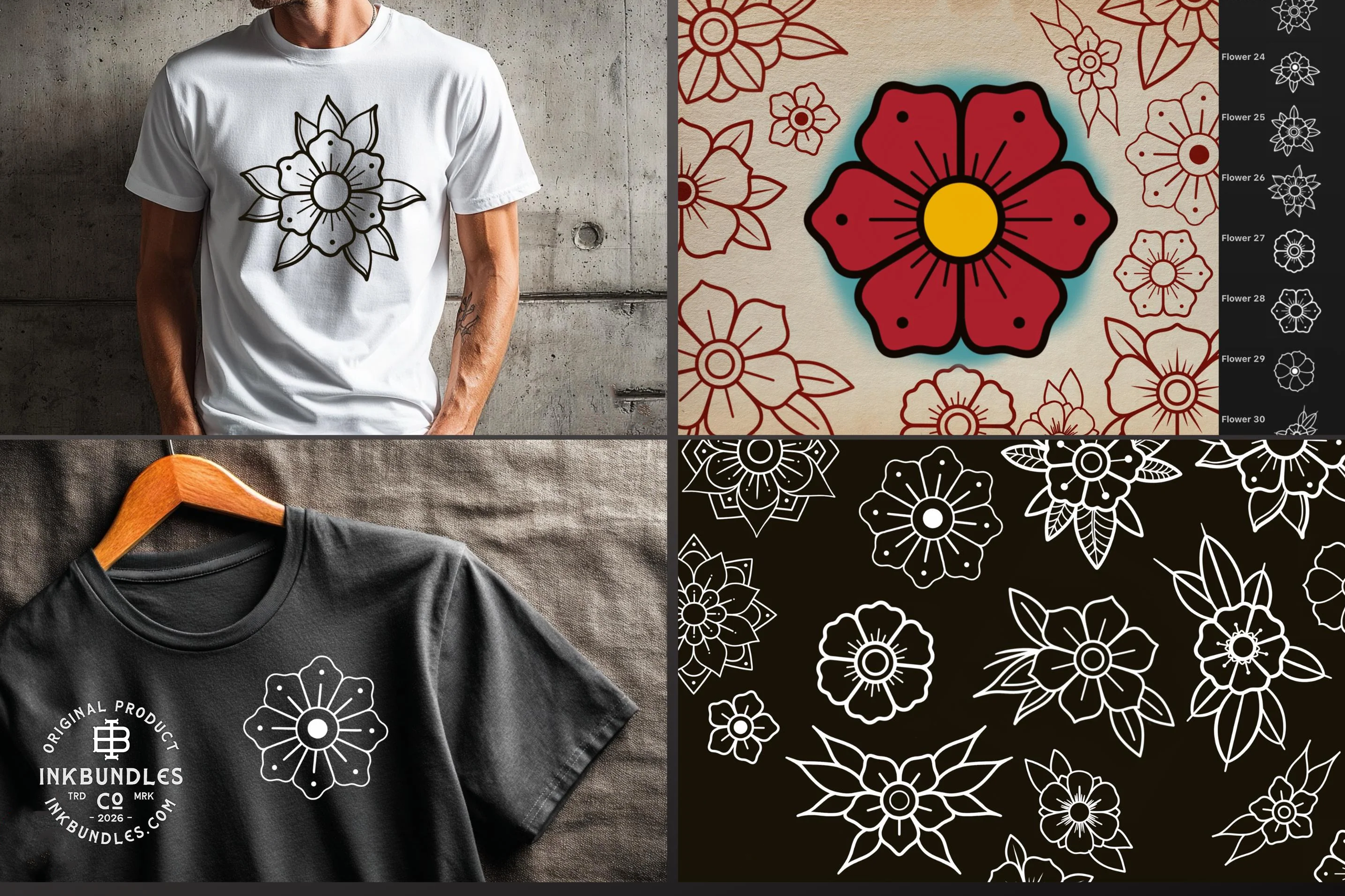 The Traditional Tattoo Artist 2 - 1000+ files, PNG, SVG & EPS Procreate/Photoshop Stencils (Digital Download)