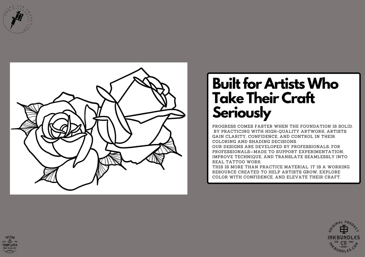 Neo-traditional flowers vol.2 - 100+ custom designs, digital download Procreate/Photoshop Stencils (Digital Download)