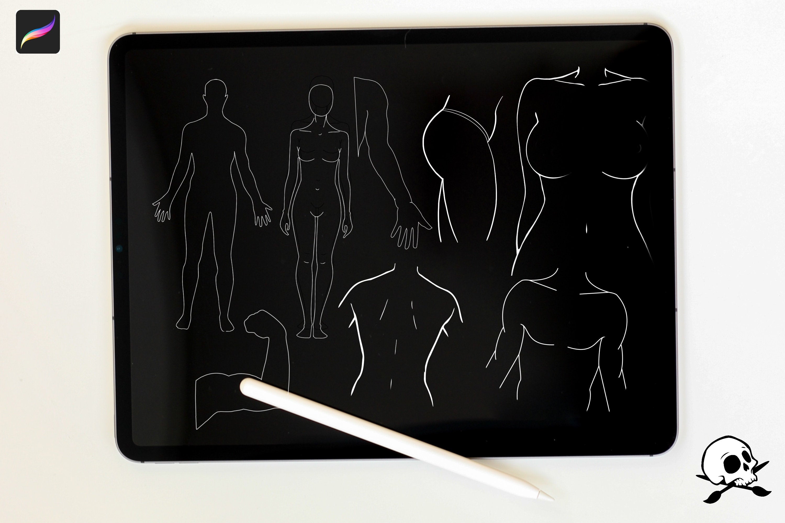 Body templates / tattoo placement for Procreate