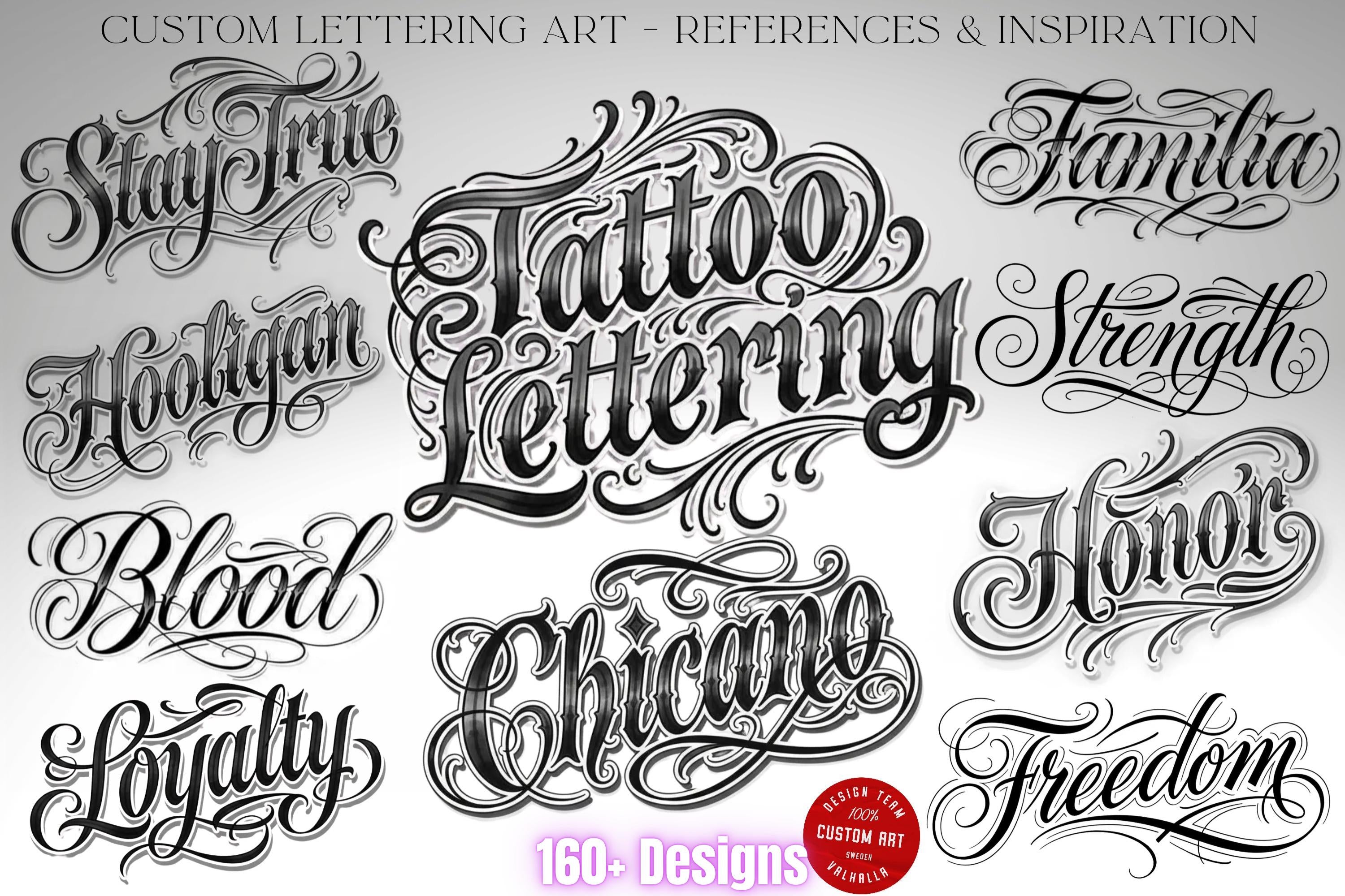 Chicano Text Designs & Lettering kit, Procreate Stamp Brushes (Digital Download)