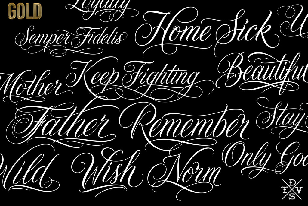 Chicano Text Designs & Lettering kit, Procreate Stamp Brushes (Digital Download)