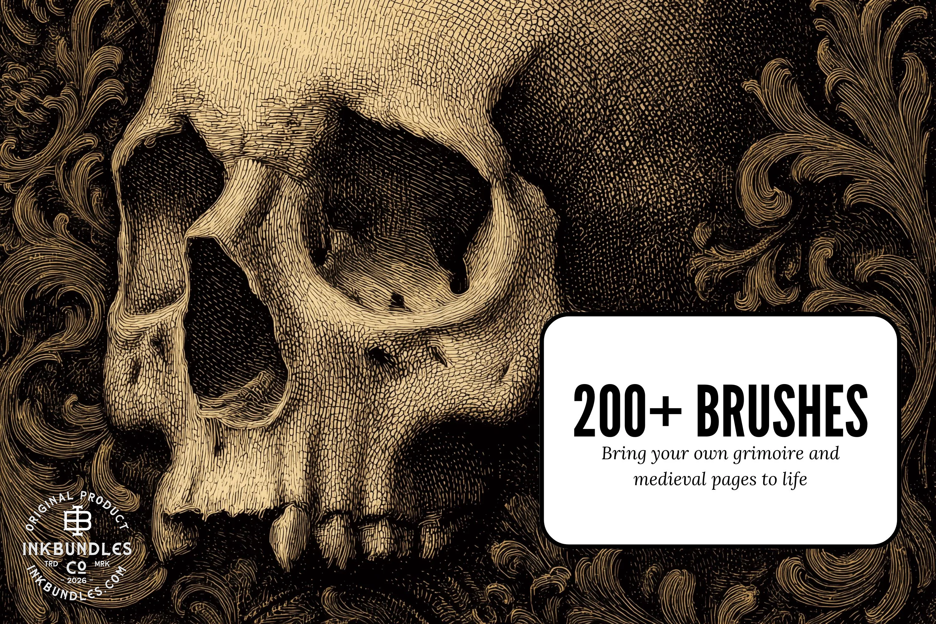 Medieval Ink Procreate Brushes: Old World Woodcut & Engraving Textures (200+ Custom Brushes) - (Digital Download)
