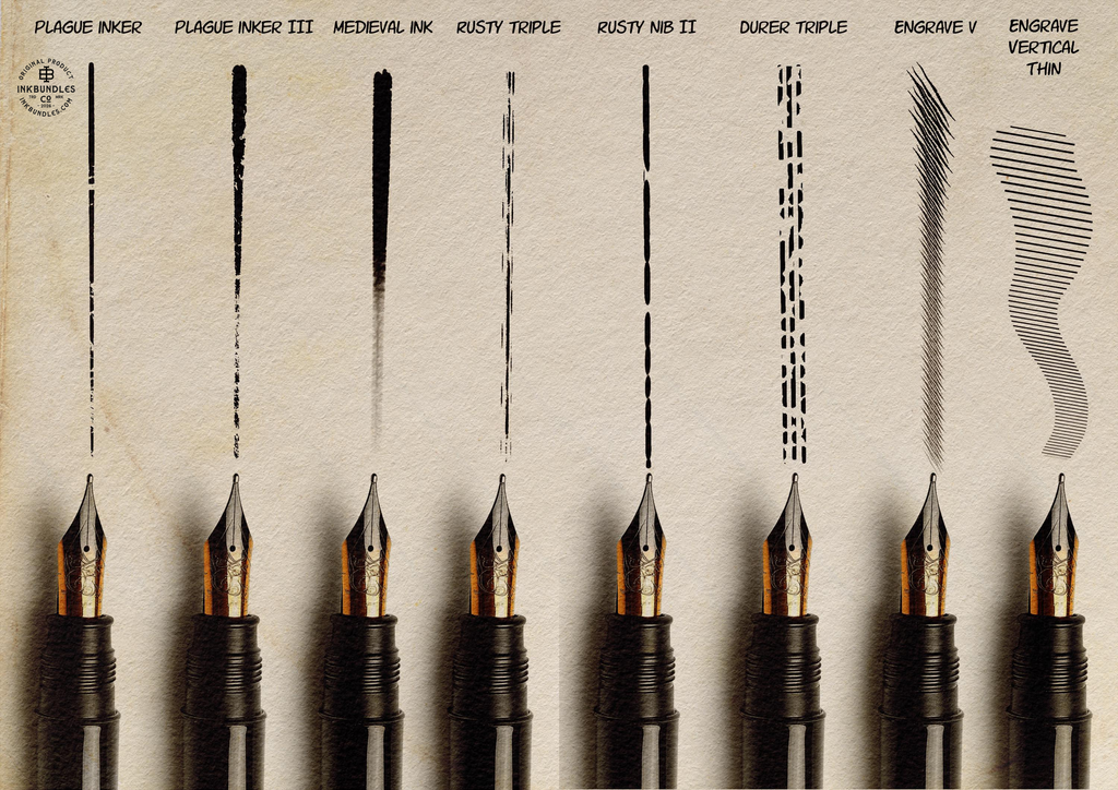 Procreate, Medieval Ink ~ 235+ custom made brushes inspired by the dark ages (Digital Download)