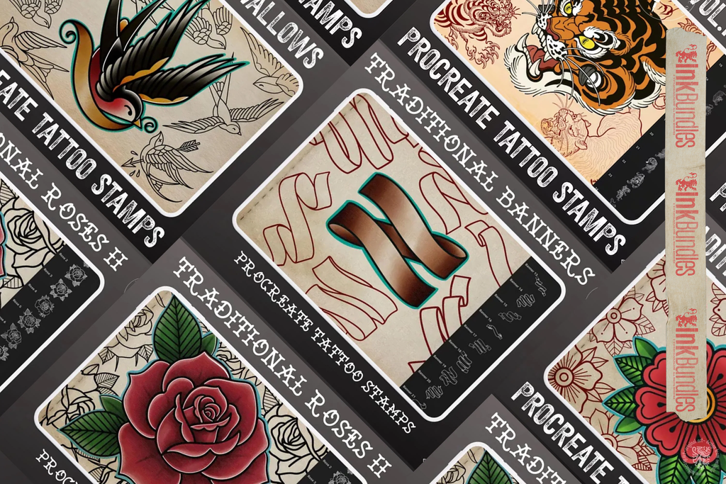 The Traditional Tattoo Artist - 1600+, Procreate & PNG custom made creative design kit! (Digital Download)