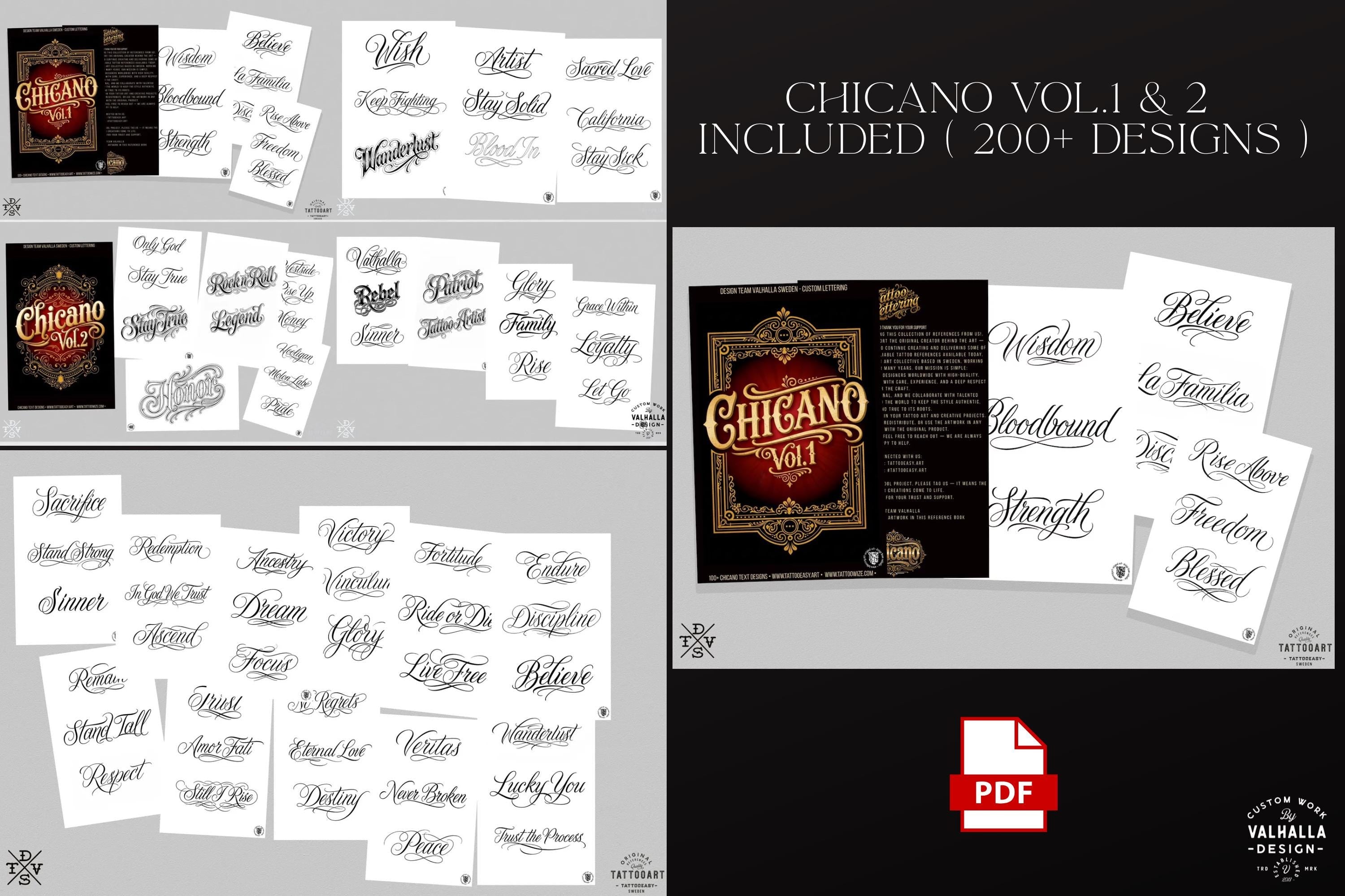 Chicano Text Designs & Lettering kit, Procreate Stamp Brushes (Digital Download)