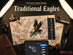 Traditional Tattoo Eagles 100 files, Procreate Stamps, SVG, PNG, EPS