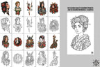 PDF, Tattoo Flash–Based Coloring Exercises vol.1 (Digital Download) 100 pages