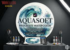 Procreate Watercolor Brush Set: AquaSoft + Studio, Realistic Canvas Textures (Digital Download)