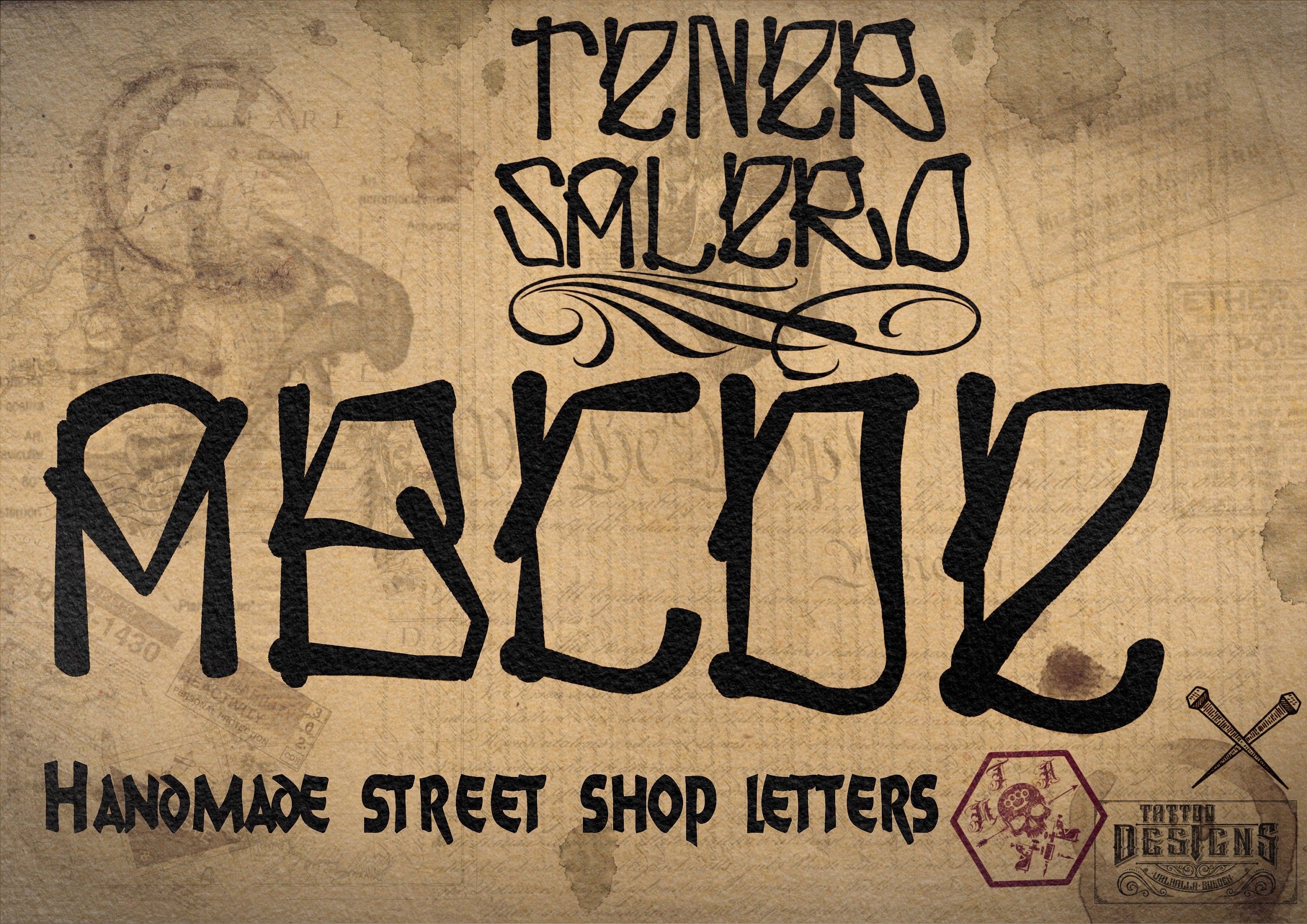 Lettering made easy Custom handmade chicano /tattoo letters for Procreate & xtras