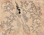 Japanese background design kit / ~ 100+ Procreate stamp brushes & textures