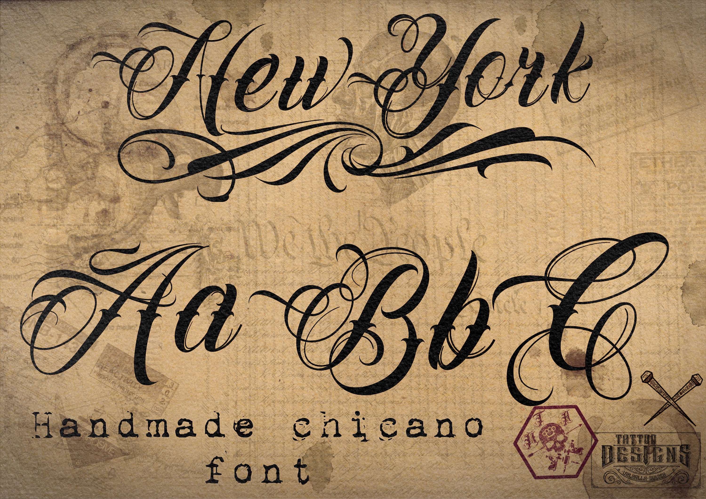 Lettering made easy Custom handmade chicano /tattoo letters for Procreate & xtras