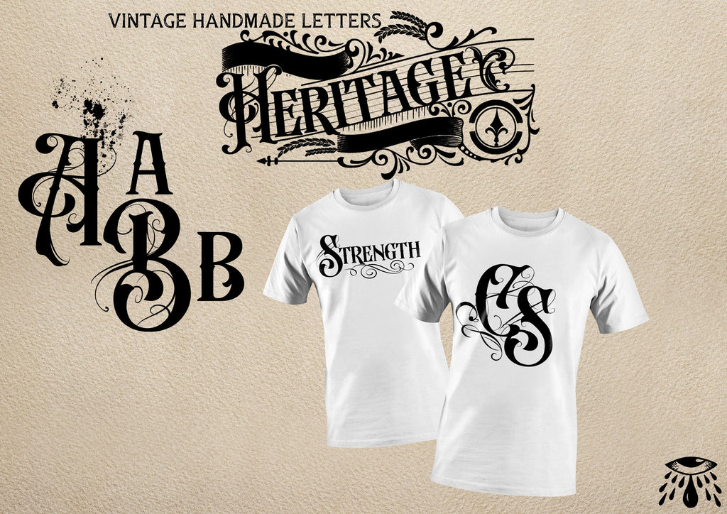Lettering made easy logo /7 font stamp brushes • handmade letters for Procreate