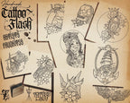 Artist’s favorite tattoo flash ~ 200 hand made tattoos ( images )