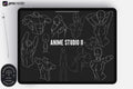 The Anime Studio bundle vol.2/ 2~300 guide anatomy stamp brushes, XXL creative set!