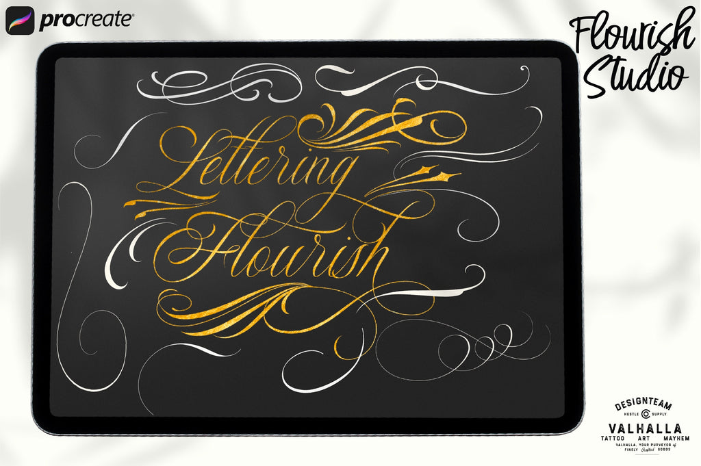 The flourish studio, custom brushes for Procreate