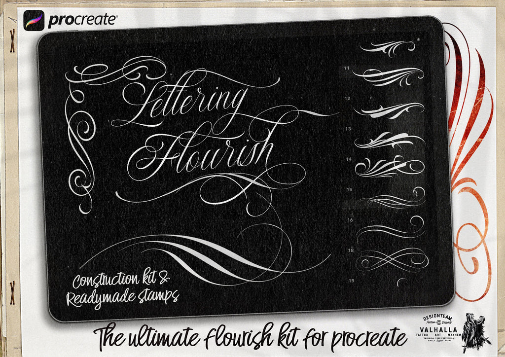 The flourish studio, custom brushes for Procreate