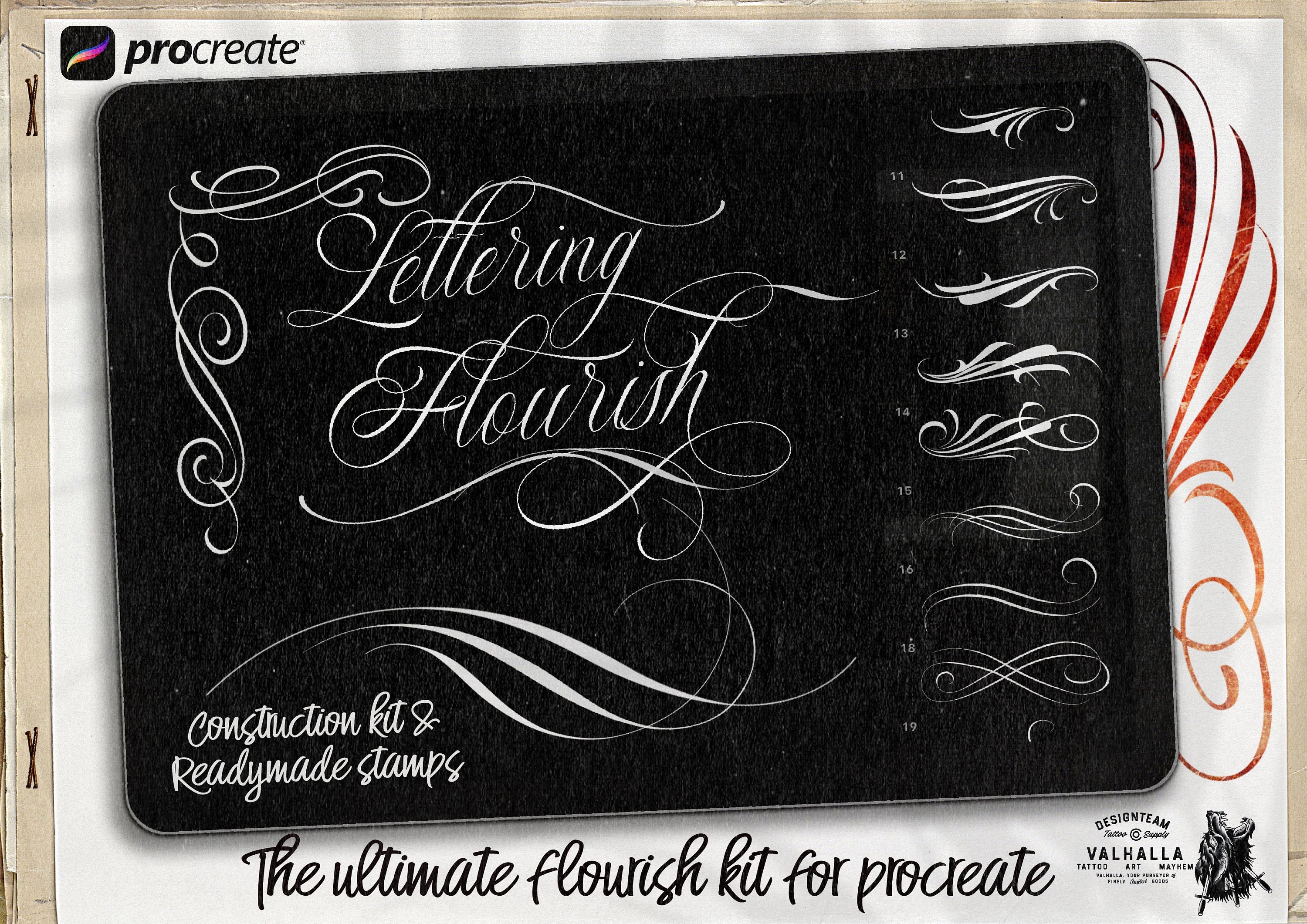 The flourish studio, custom brushes for Procreate