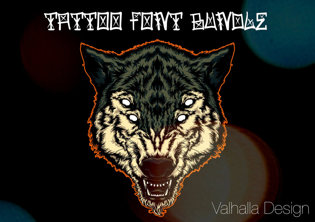 Valhalla custom tattoo fonts bundle