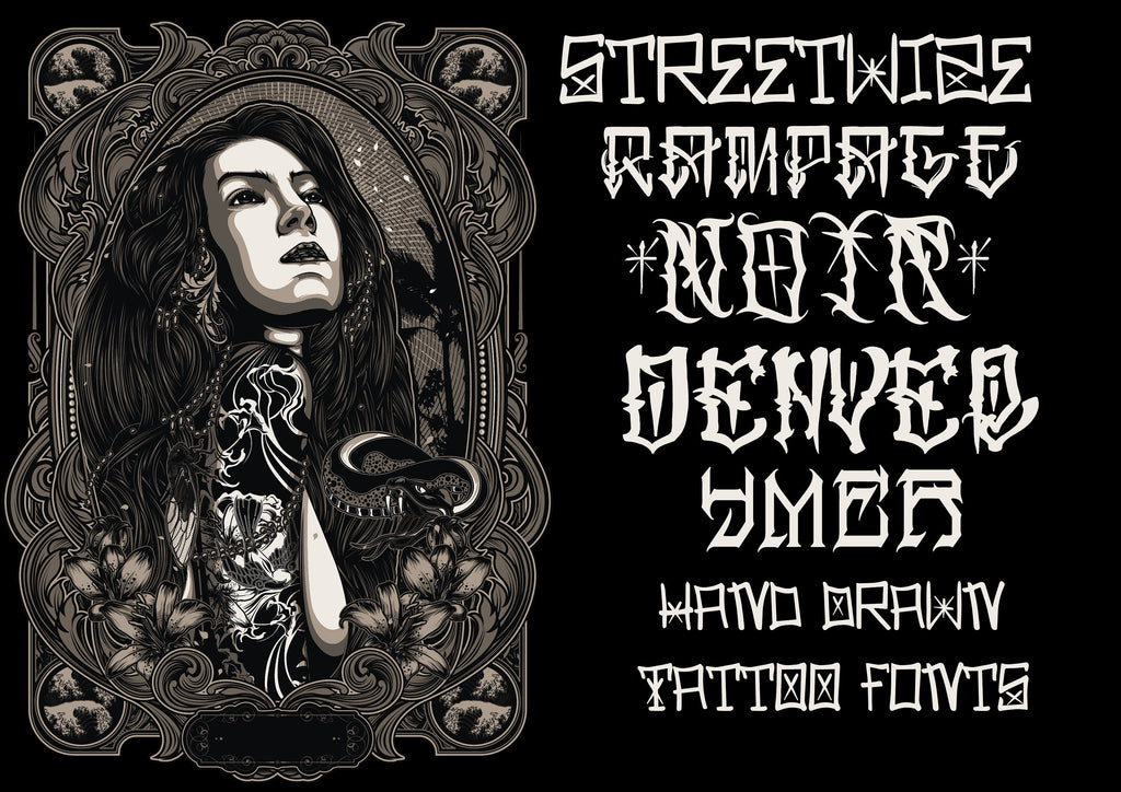 Valhalla custom tattoo fonts bundle