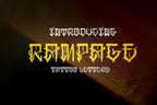 Rampage custom tattoo font