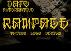 Rampage custom tattoo font