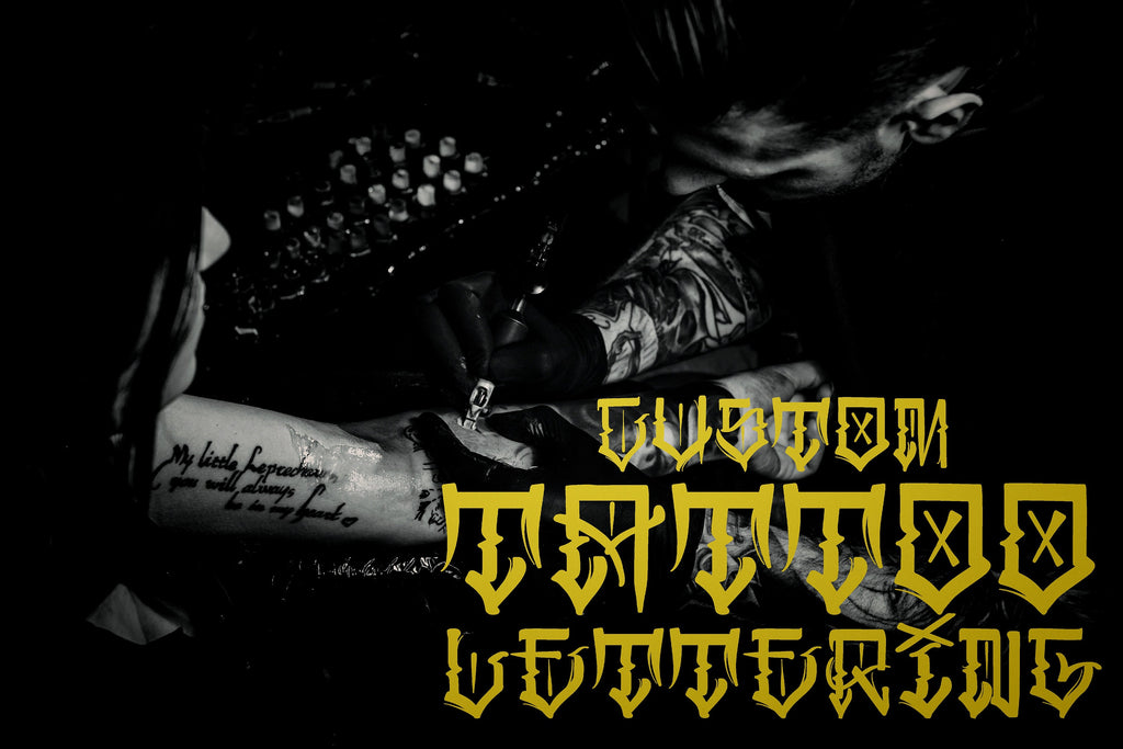 Rampage custom tattoo font