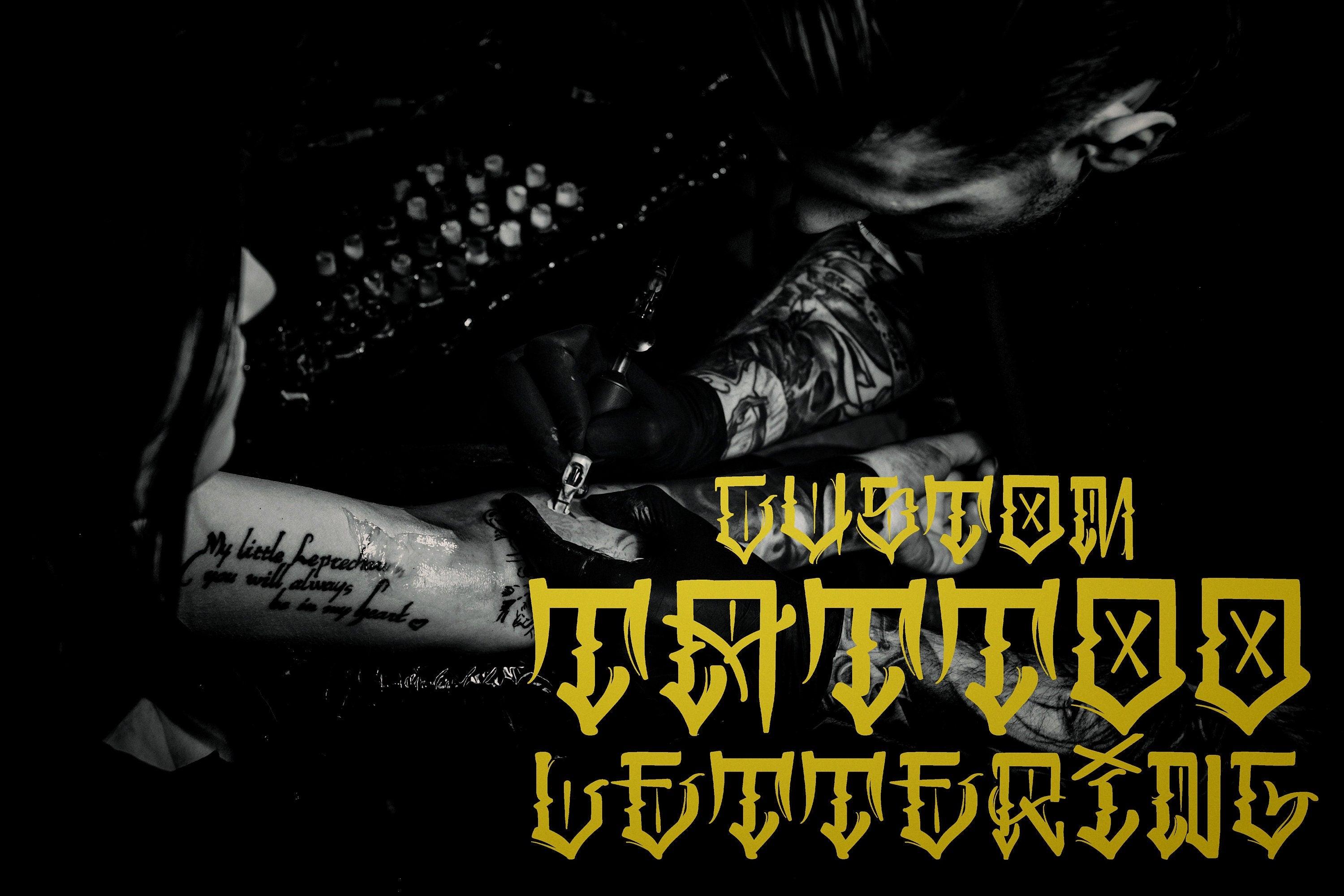 Rampage custom tattoo font