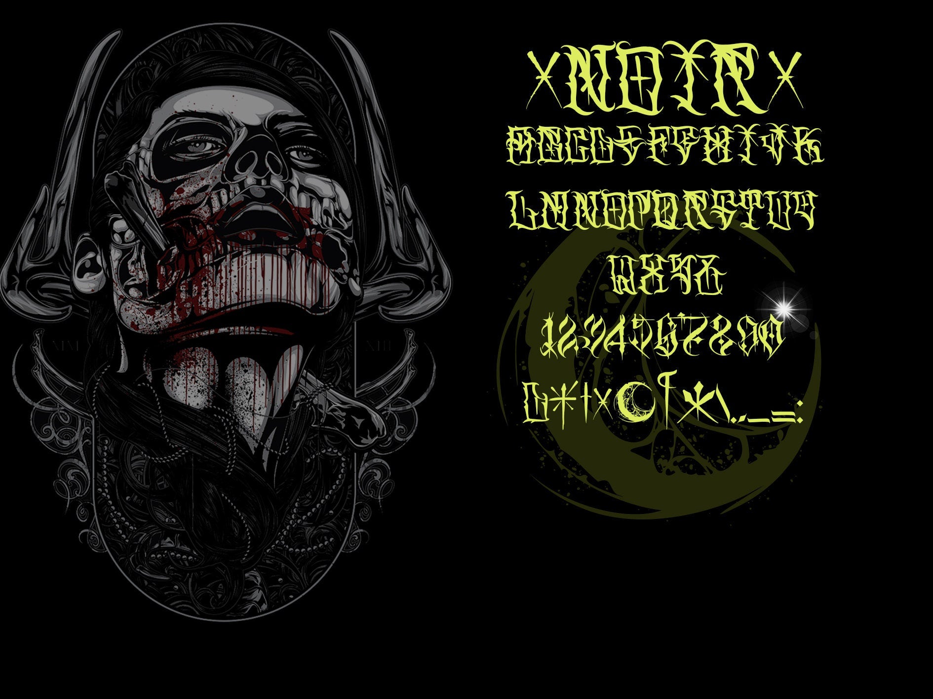 Valhalla custom tattoo fonts bundle
