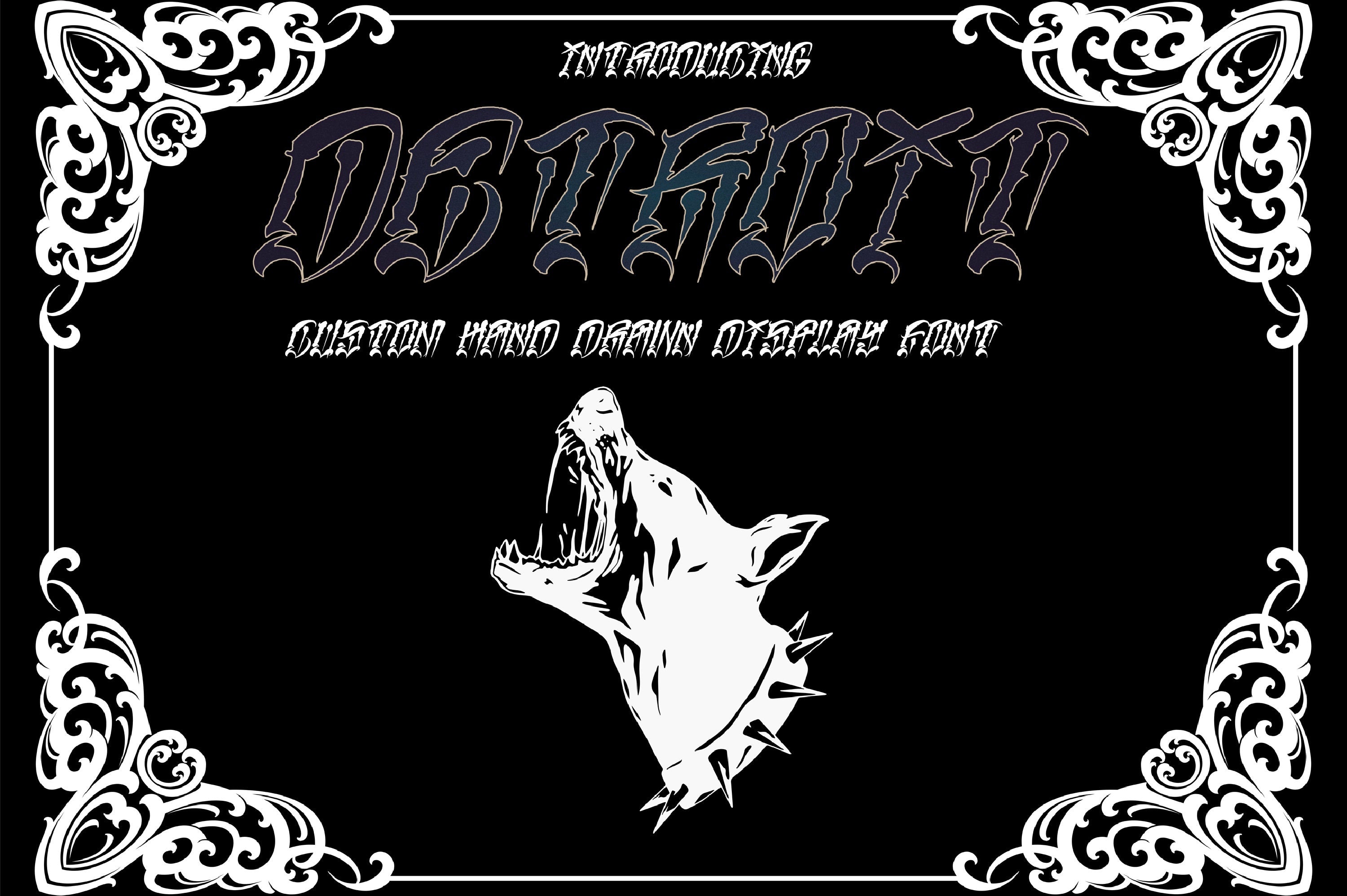 Detroit custom tattoo font