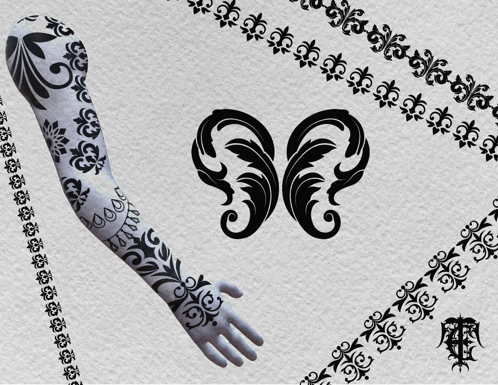 Ornamental Tattoo Brushes: 350+ Procreate Stamps Digital Download
