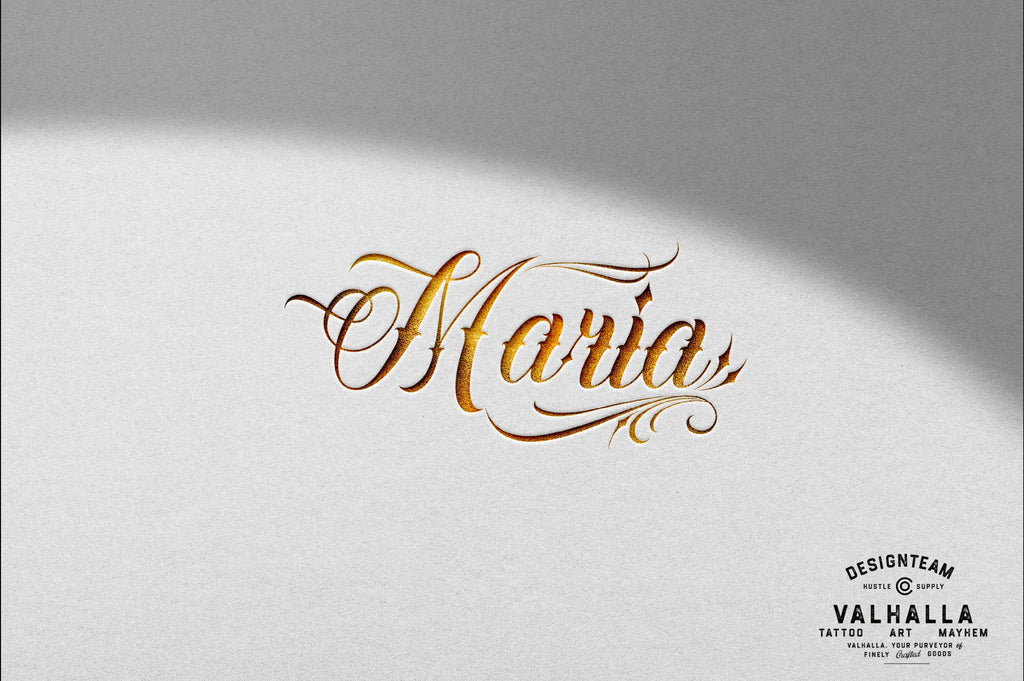 Tattoo Lettering made easy. XL ~ Tattoo fonts X ~ over 500 stamps!