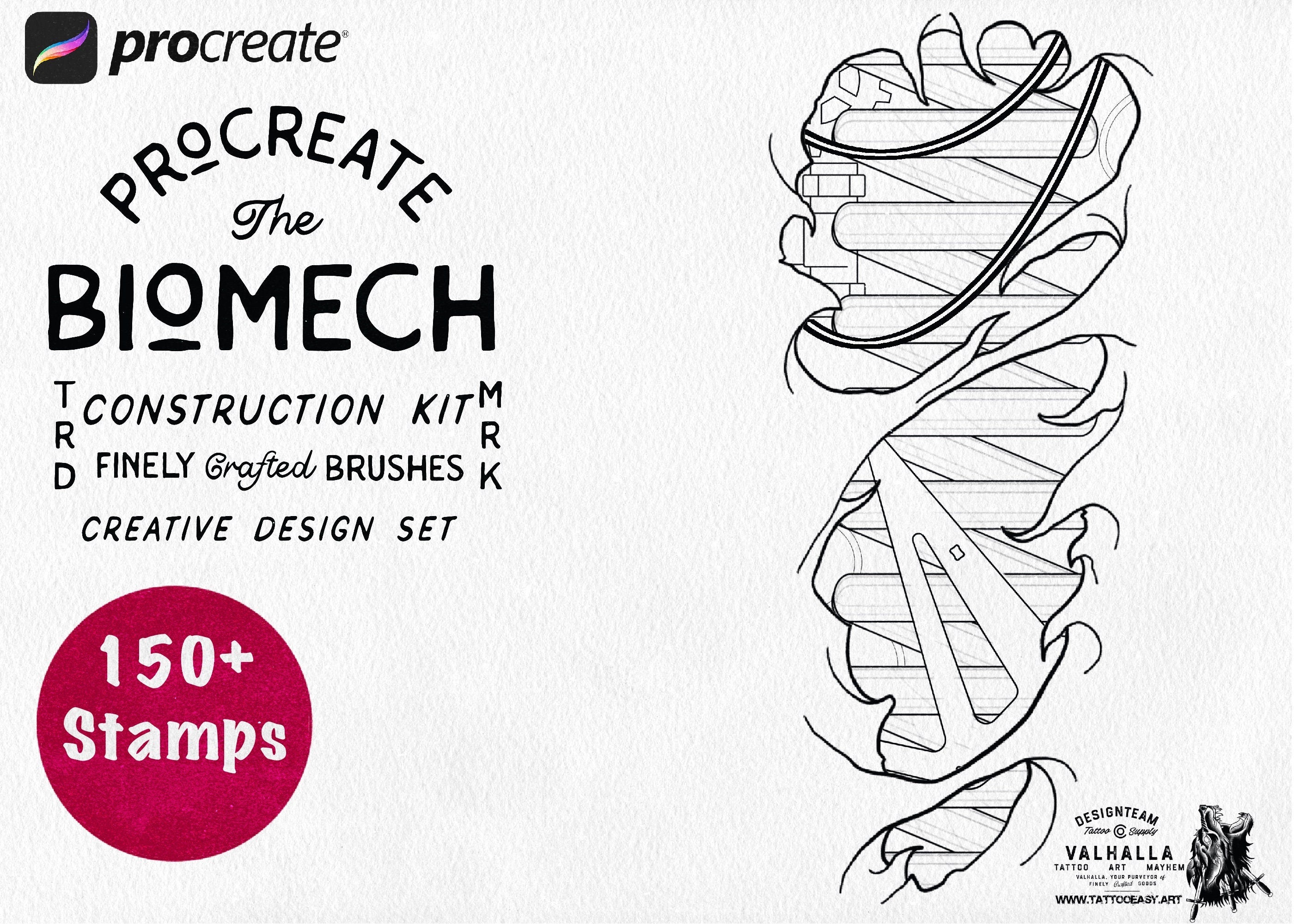 Biomech diy kit for procreate mech / steampunk